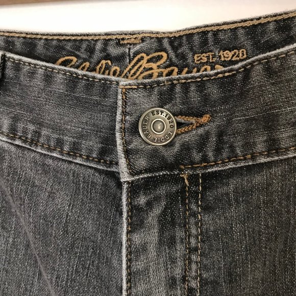 Eddie Bauer Gray Cut Off Shorts 8R Mid Rise Denim Jean Raw Edge Cotton - Picture 4 of 10
